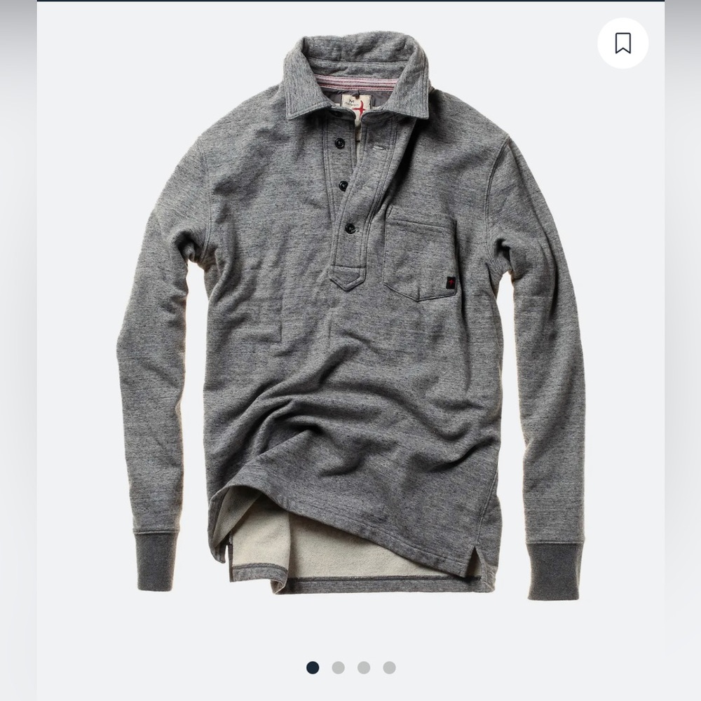 Relwen French Polo - Grey - Mens Large